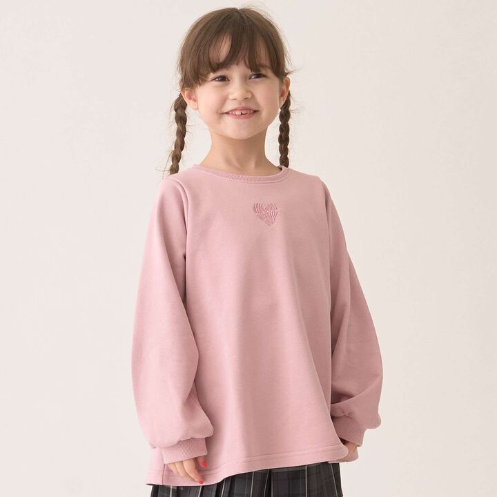 Fleece A-Line One-Point Pullover,Pink, medium image number 0
