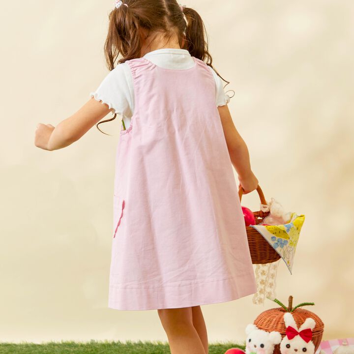 All-Over Pattern Lawn &times; Chambray Reversible Jumper Skirt,Blue, medium image number 21