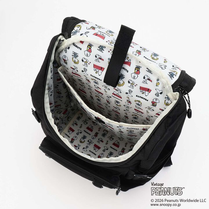[PEANUTS] Bucket-Style Backpack (Approx. 24.5L),Black, medium image number 7