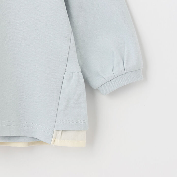 Organic Peplum Long Sleeve T-Shirt,Off white, medium image number 2