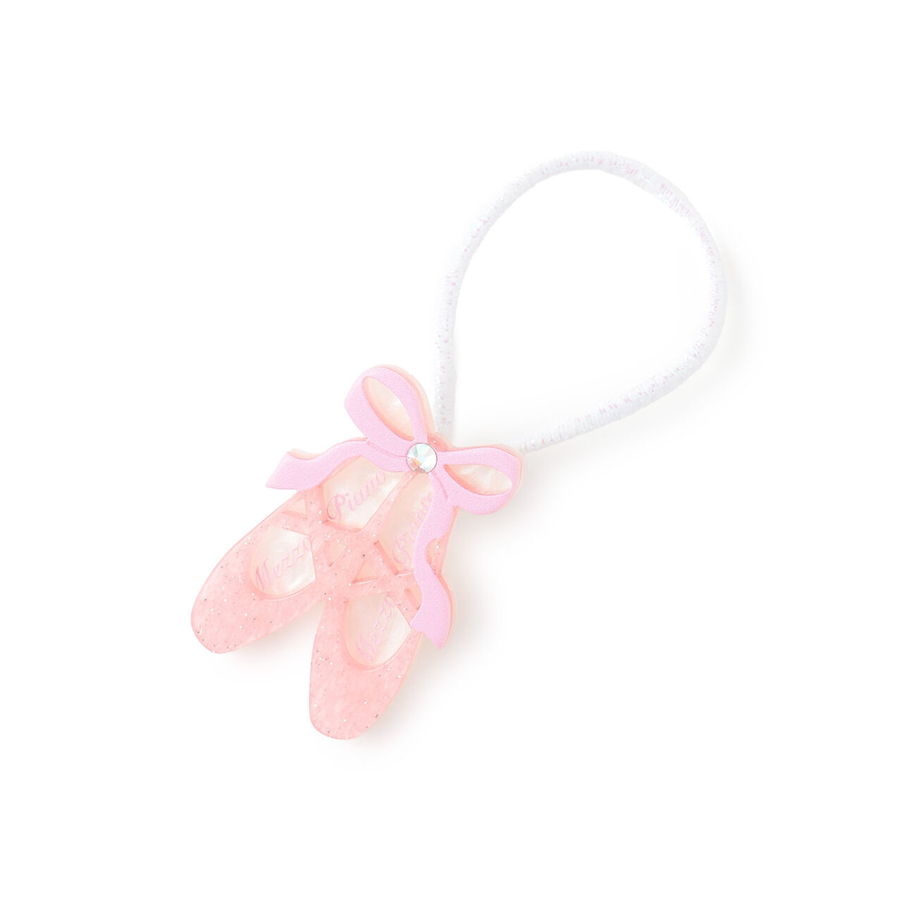 Ballet Shoe Motif Hair Ponytail Holder,Light pink, large image number 0