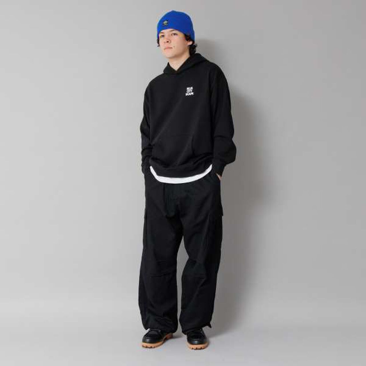 Cotton Twill Wide Cargo Pants,Khaki, large image number 1