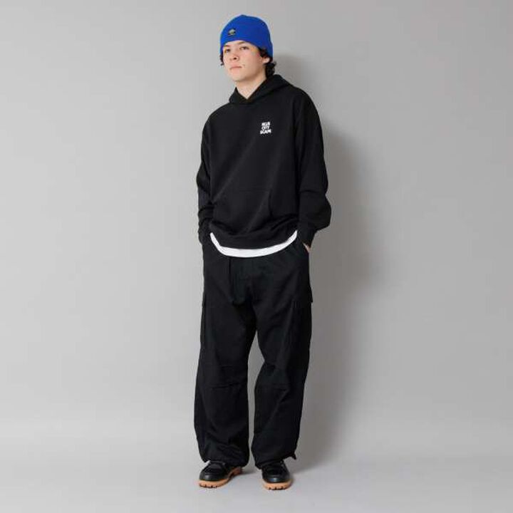 Cotton Twill Wide Cargo Pants,Khaki, medium image number 1