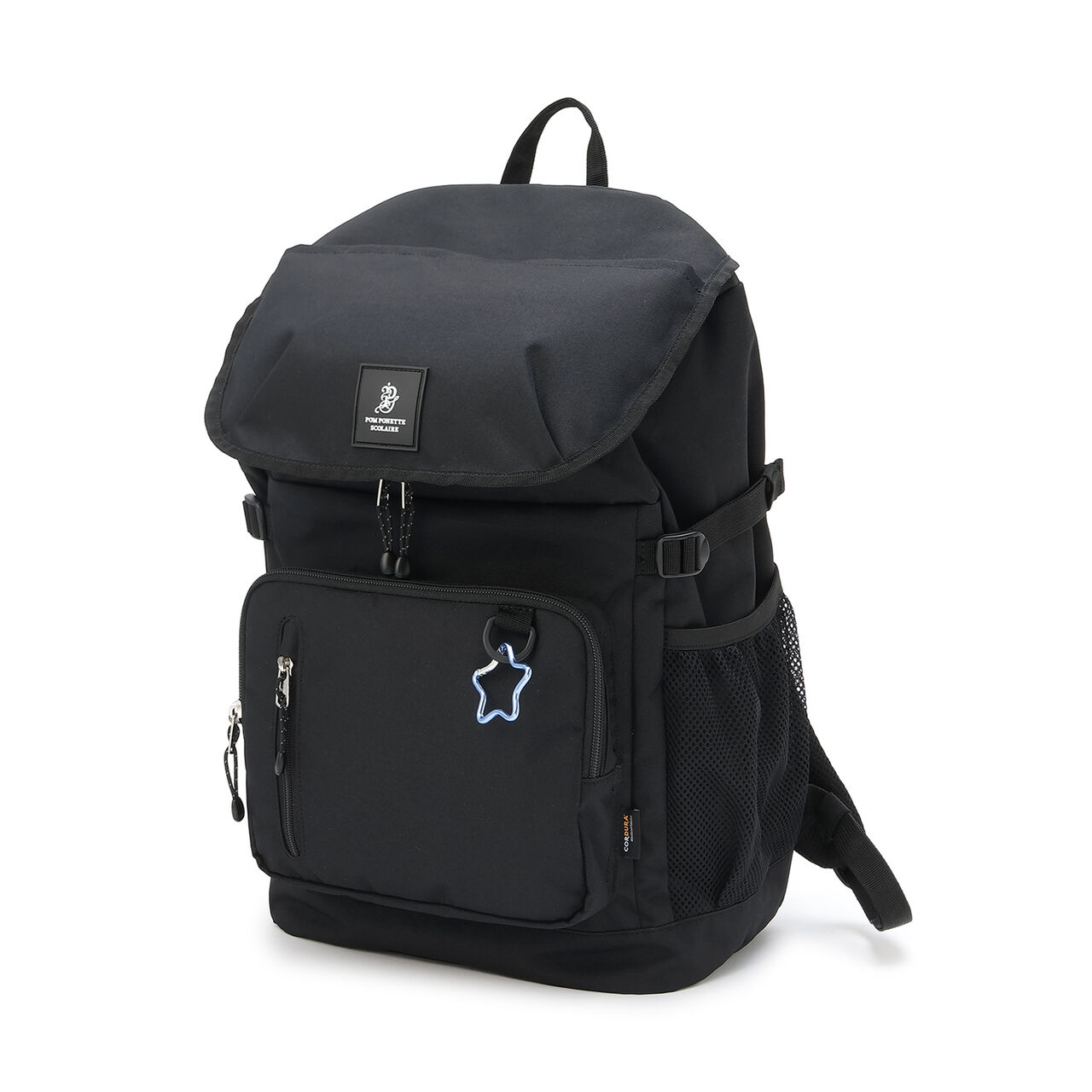 32L Lightweight Water-Repellent Bucket-Style School Backpack,Black, large image number 16