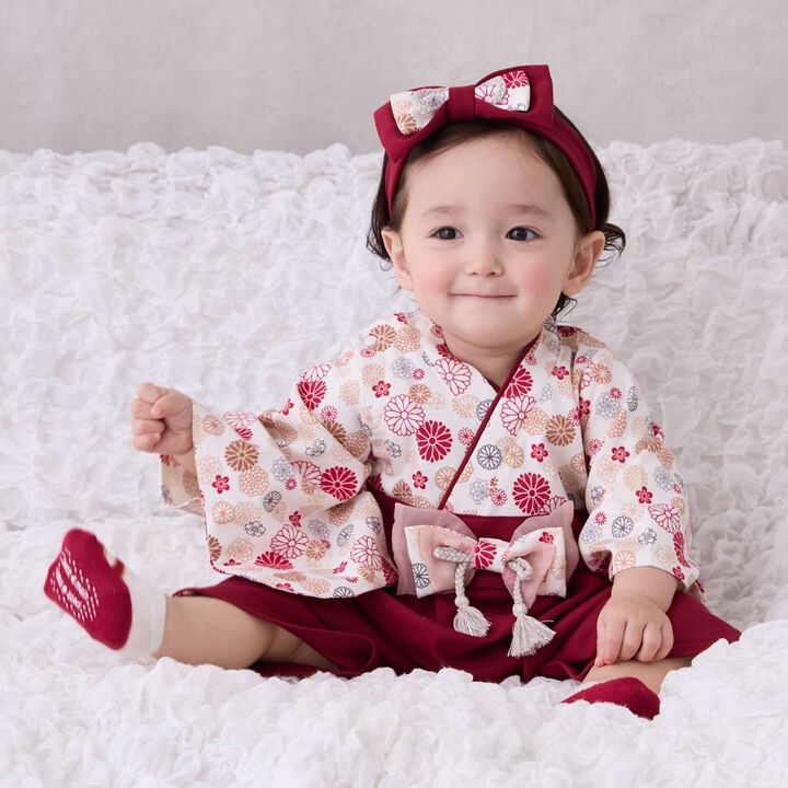 Japanese Style Ribbon Headband,Red, medium image number 1