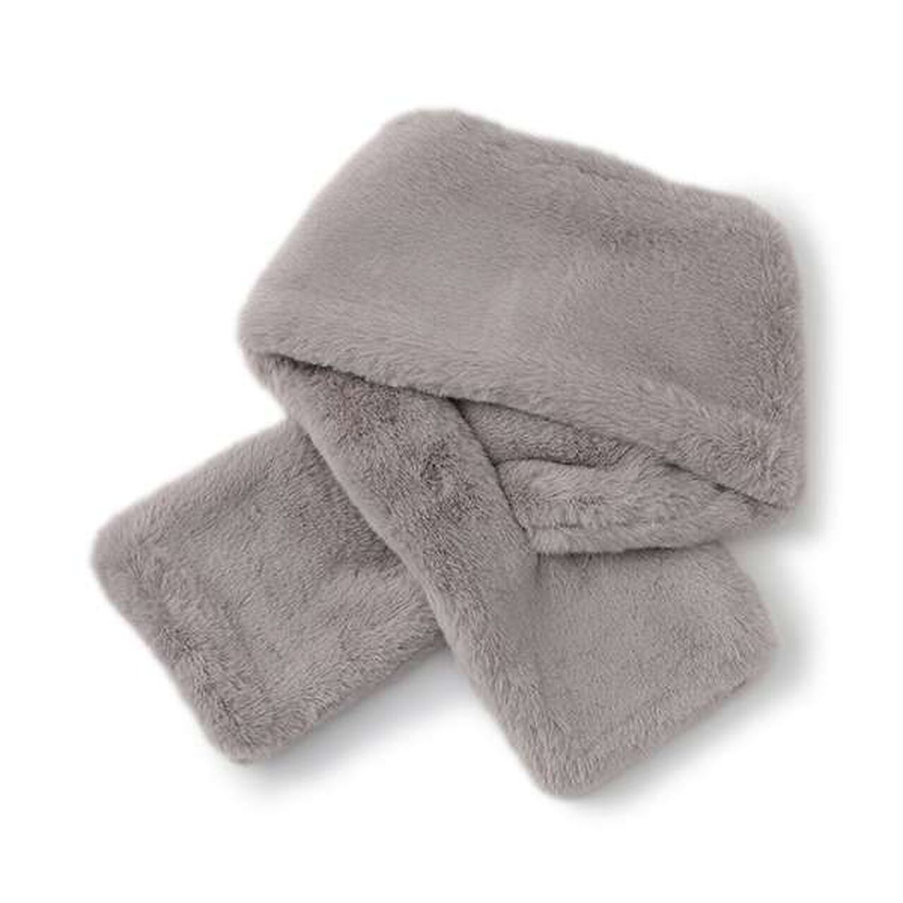 Pearl-Embellished Faux Fur Tippet,Light pink, large image number 1