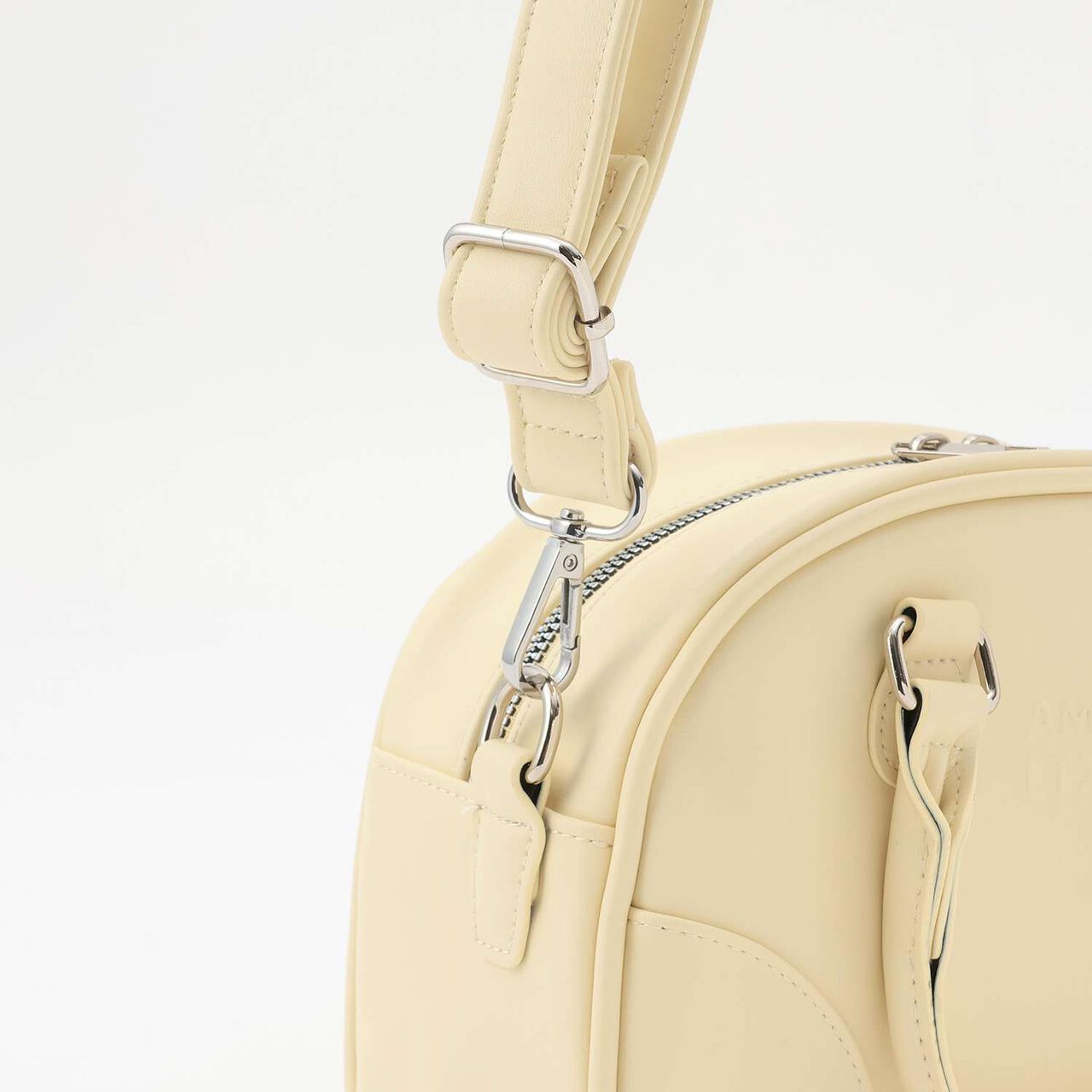 [LTXC] Embossed Mini Handle Boston Bag,Ivory, large image number 6