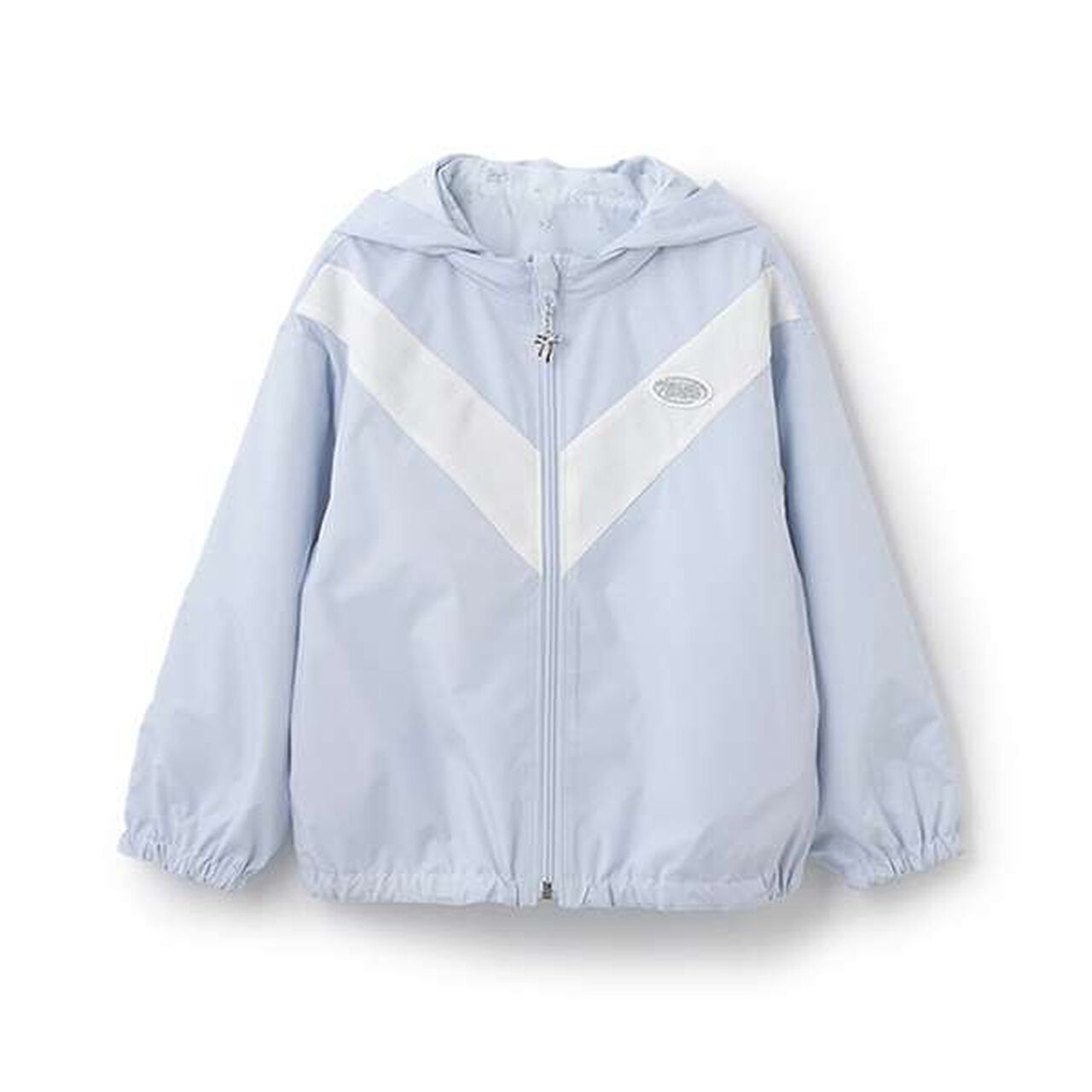 Color Block Floral Reversible Jacket,Sax blue, large image number 0