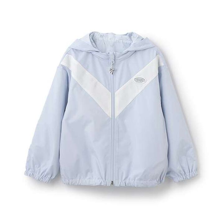 Color Block Floral Reversible Jacket,Sax blue, medium image number 0