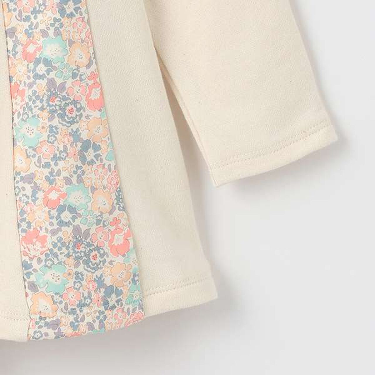 [Made in Japan] Liberty Fabric Patchwork Sweatshirt,Pearl white, large image number 6