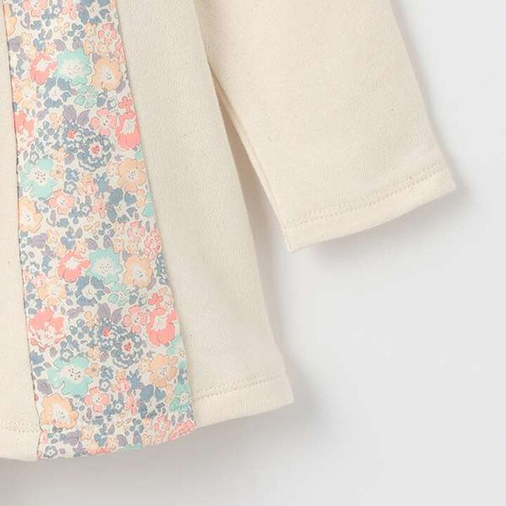 [Made in Japan] Liberty Fabric Patchwork Sweatshirt,Pearl white, medium image number 6