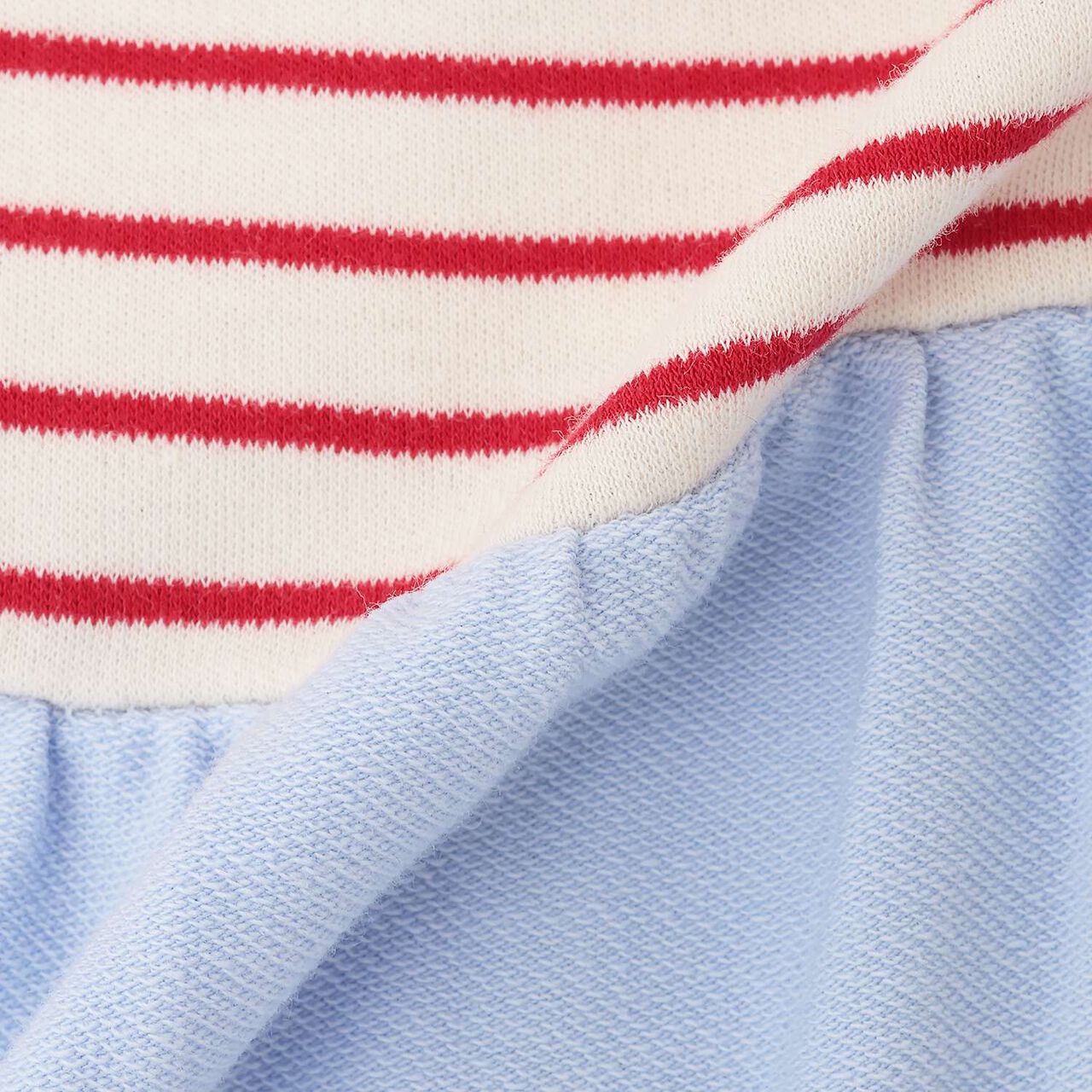 Stripe Pattern 2-Way All-in-One with Ribbon,Red, large image number 10