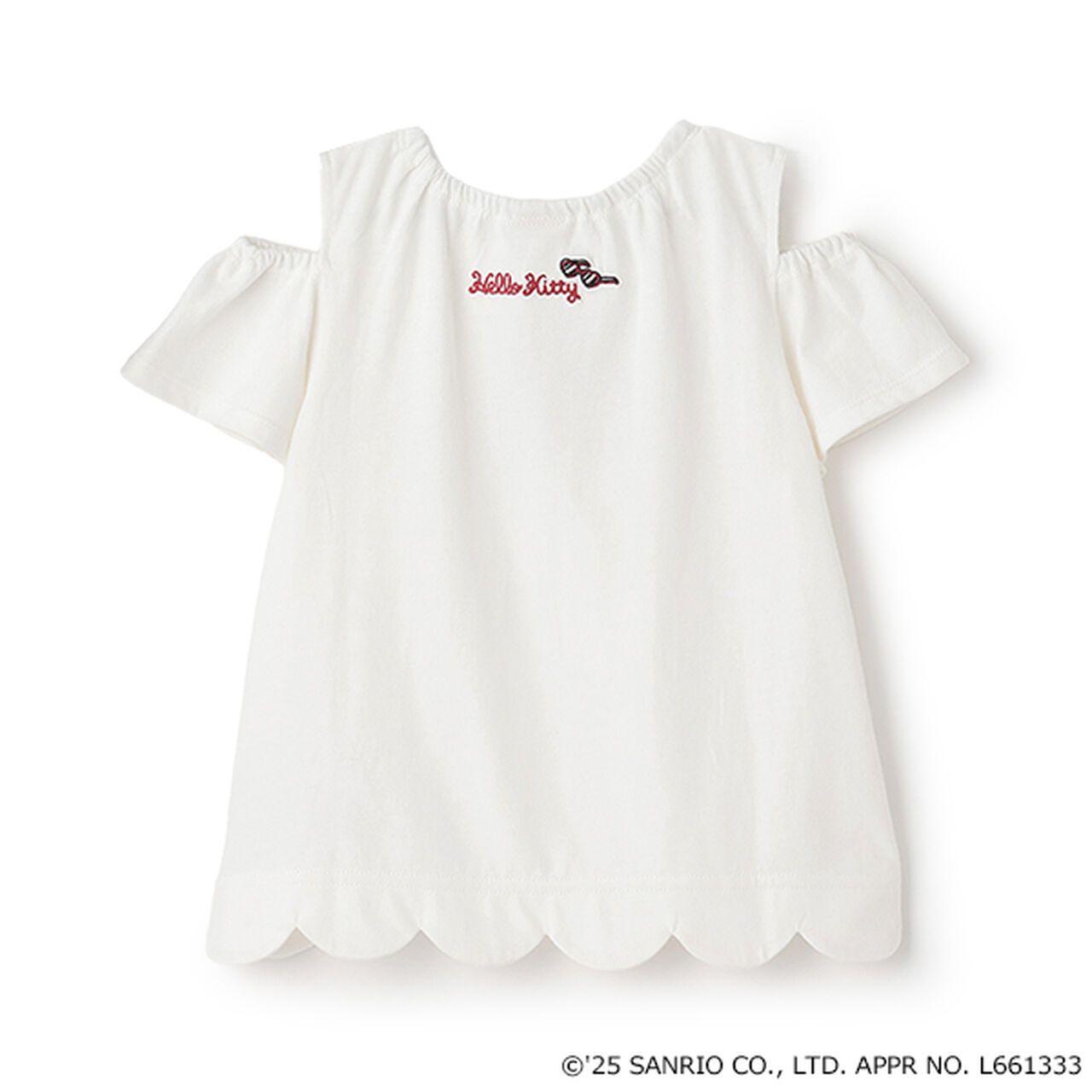 [Sanrio Characters] Cold Shoulder Graphic T-Shirt,Sax blue, large image number 14