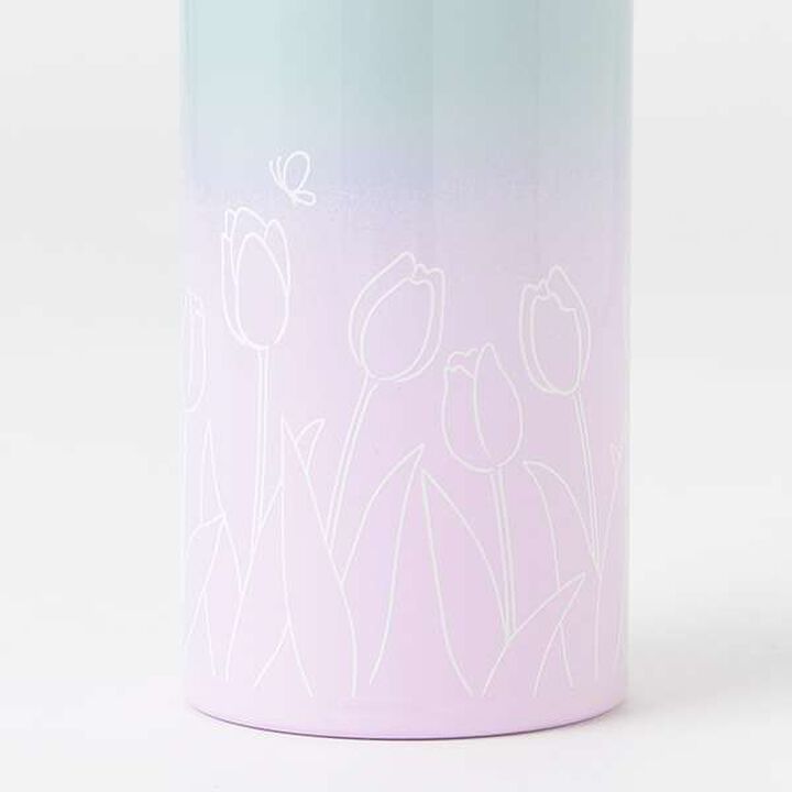 Lightweight Gradient Tulip Pattern Water Bottle (480ml),Emerald green, medium image number 15