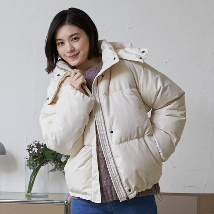 [Link/Water-Repellent Finish] Monster Down Jacket,Light beige, medium image number 4