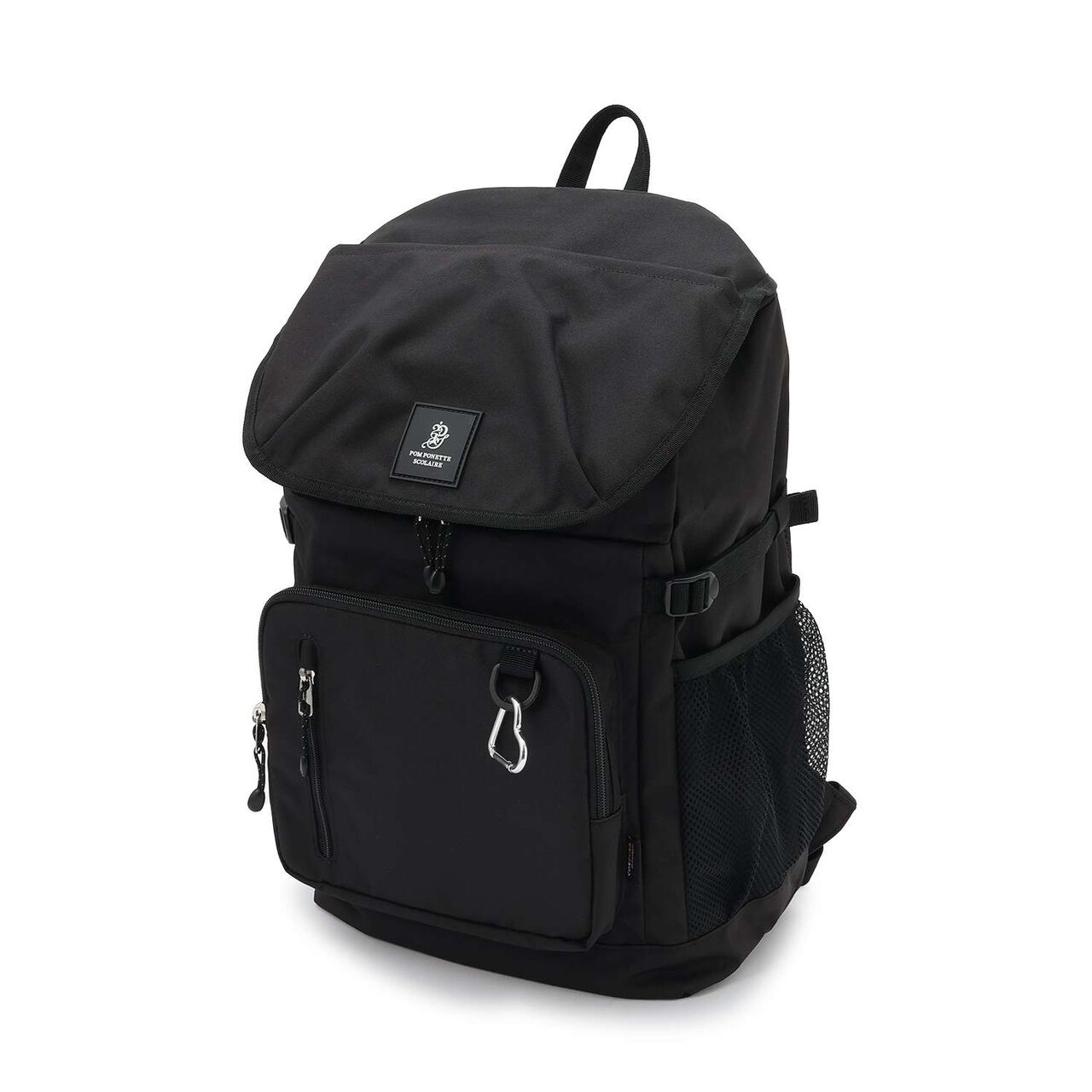 [Lightweight] [Water Repellent] 32L Bucket-Shaped School Backpack,Black, large image number 0
