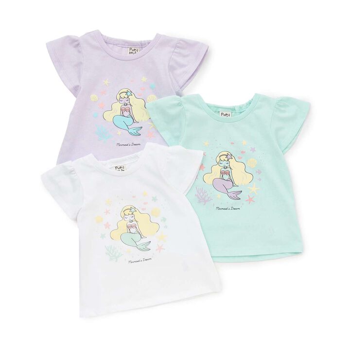 Mermaid Motif T-Shirt,Lavender, medium image number 6