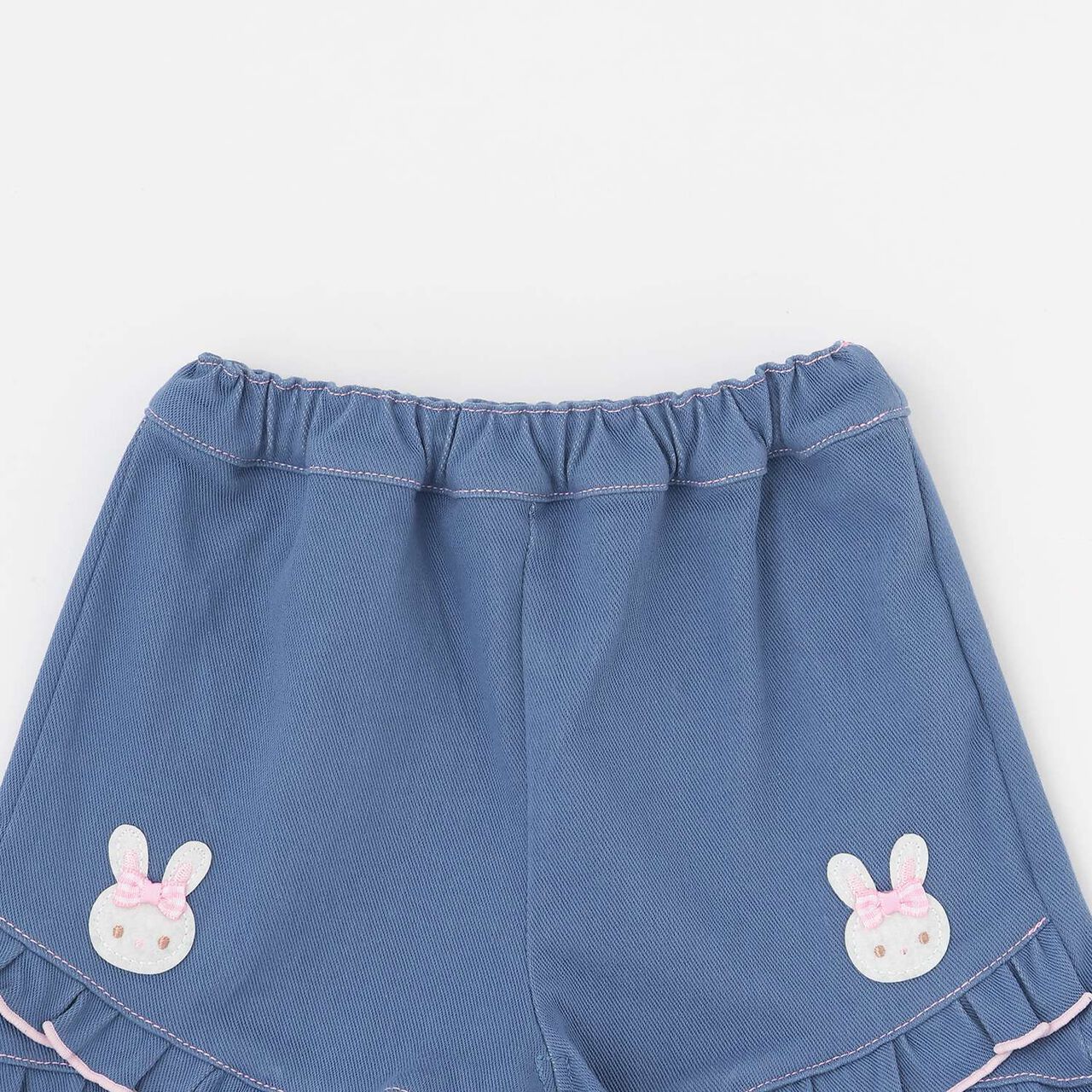 Rabbit Embroidered Shorts,Pearl white, large image number 2