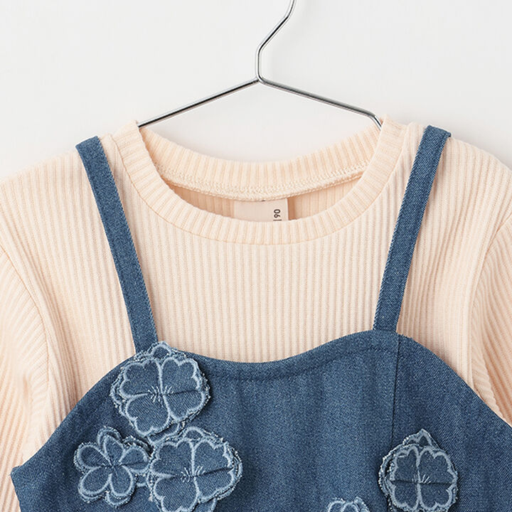 [Link] Floral Bustier Long Sleeve T-Shirt Set (Kids Size),Ivory, medium image number 10