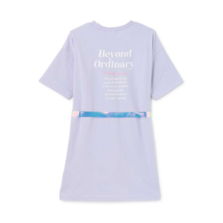 [2WAY・Quick-Dry Absorbent] T-Shirt with Clear Belt,Lavender, medium image number 3