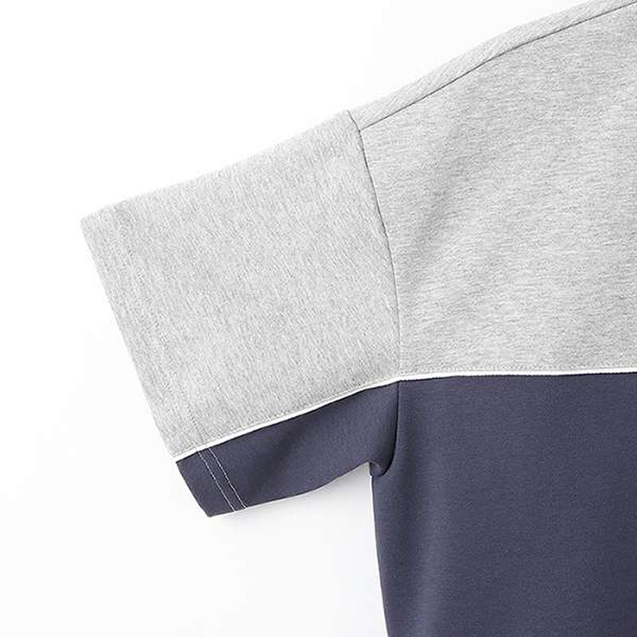 [AMI] Color Block Half-Zip Outfit Set,Top gray, large image number 5