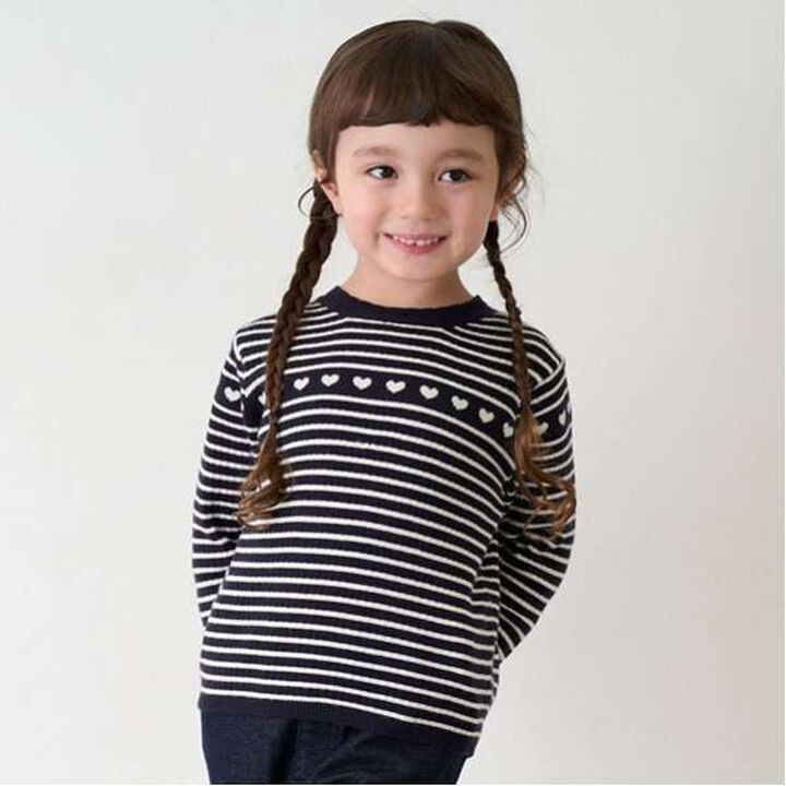 Fluffy Heart Rib Knit,Red, medium image number 1