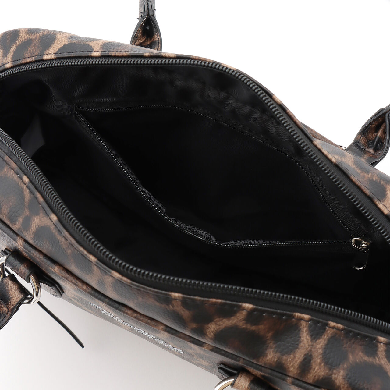 Lace-Up Long Handle Boston Bag,Beige, large image number 6