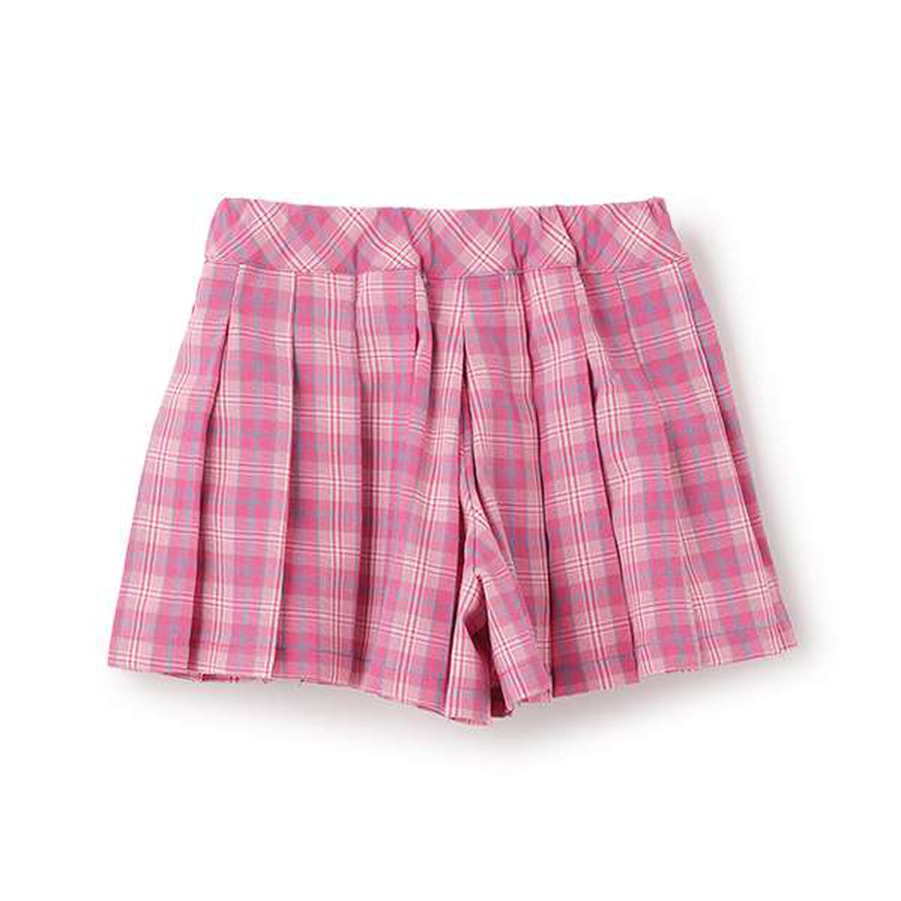 Check Pleats Culottes,Turquoise, large image number 1