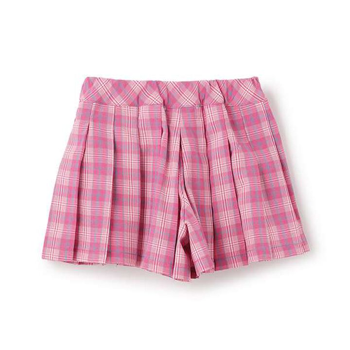 Check Pleats Culottes,Turquoise, medium image number 1