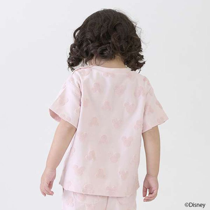 [Disney] Pile Jacquard Pattern T-Shirt,Light pink, medium image number 8