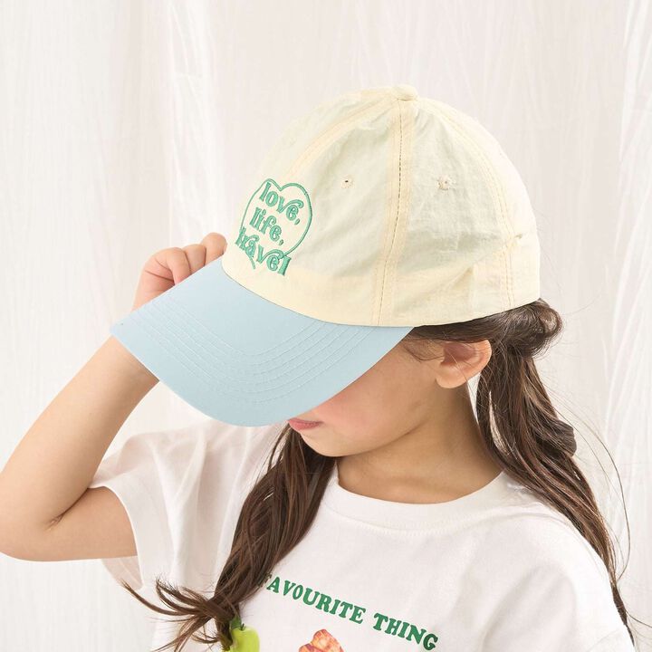 Heart Logo Embroidery Cap,Cream, medium image number 0