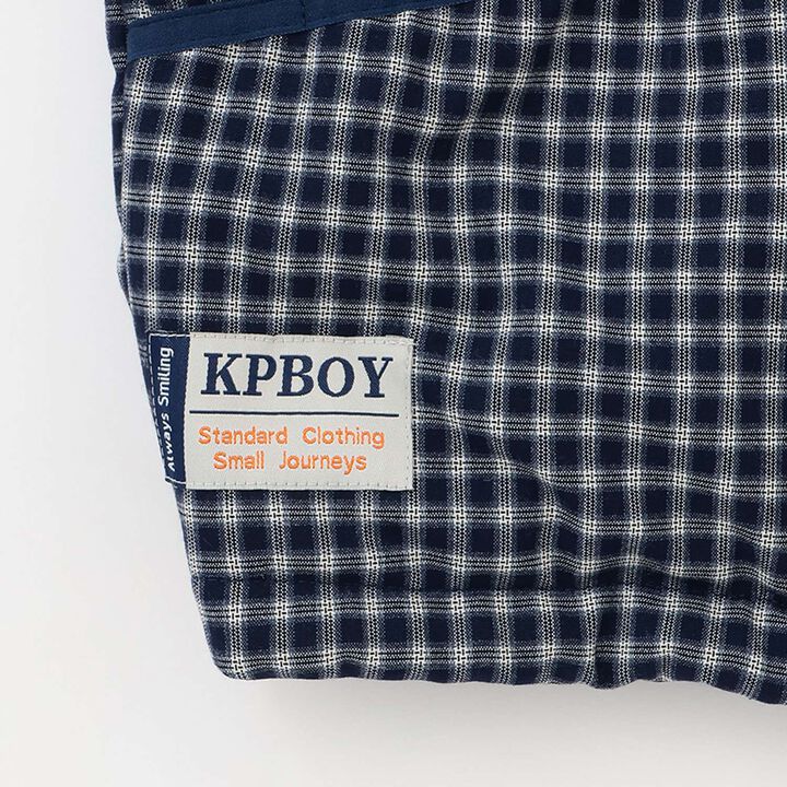 [Reversible] Taffeta &times; Check Vest,Navy, medium image number 14