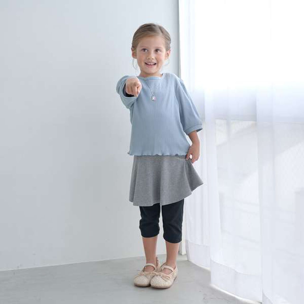 [Versatile Item] Stretchy 6/10 Length Skorts,Ink blue, large image number 10