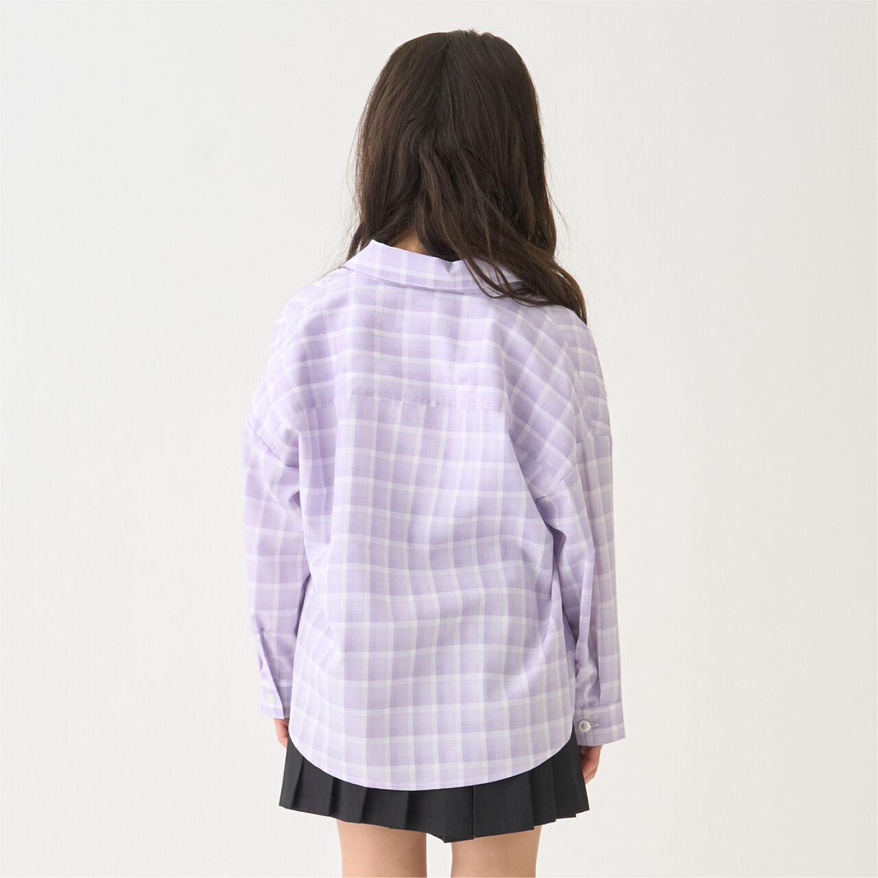[Inner Wear Set] Long-Sleeve Checkered Shirt,Black, large image number 6