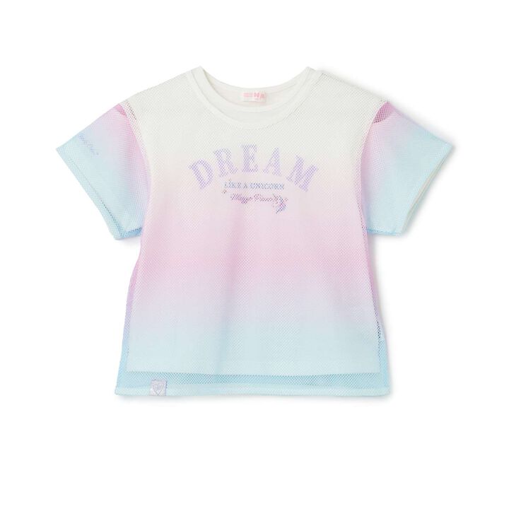 [Restocked] Gradient Mesh Layered T-Shirt,Lavender, medium image number 0