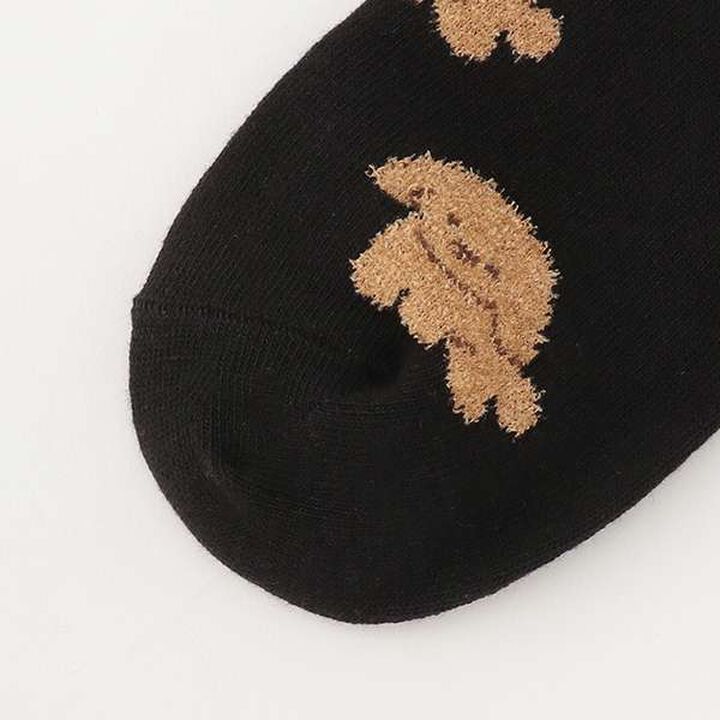 Puppy Pattern Crew Socks,Sax blue, medium image number 2