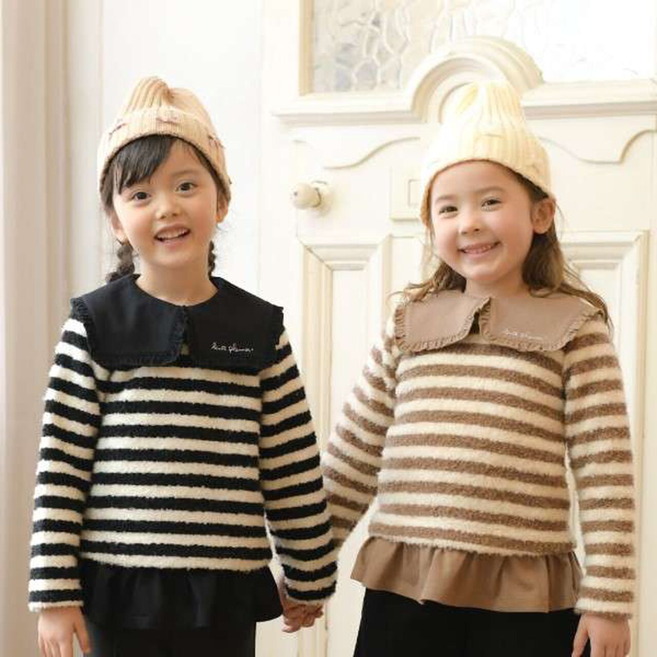 KP Collar Stripe Tunic [110-140],Brown, large image number 9