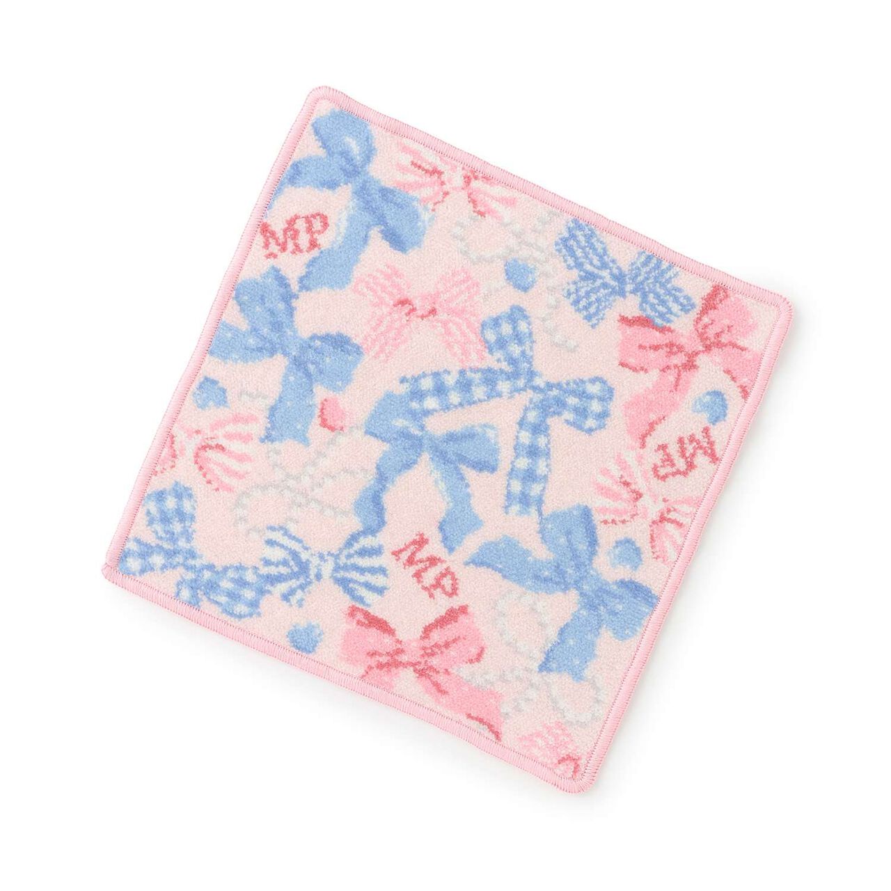 Chenille Weave Handkerchief,Pink, large image number 0
