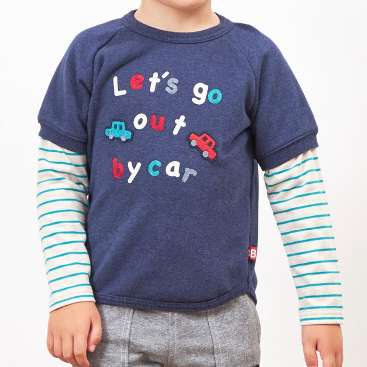 KPBOY Car Motif Fleece Sweatshirt (0 to 0),Navy, large image number 12