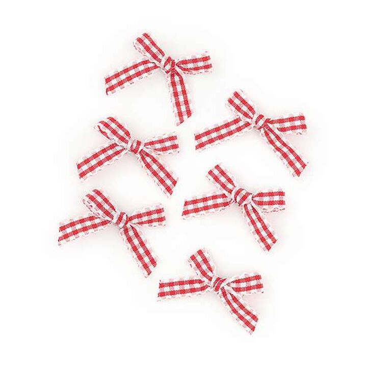 Check Ribbon Mini Hair Clips 6P Set,Black, medium image number 4