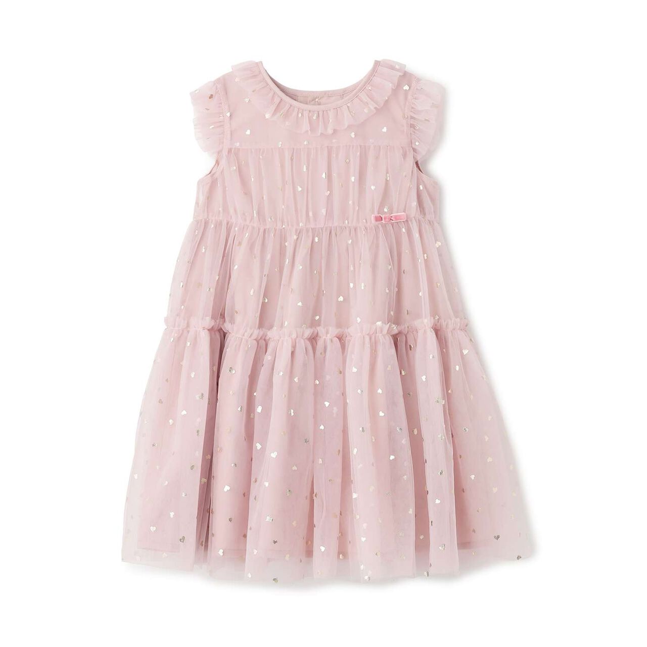 Heart Tulle One-Piece Dress,Pink, large image number 0