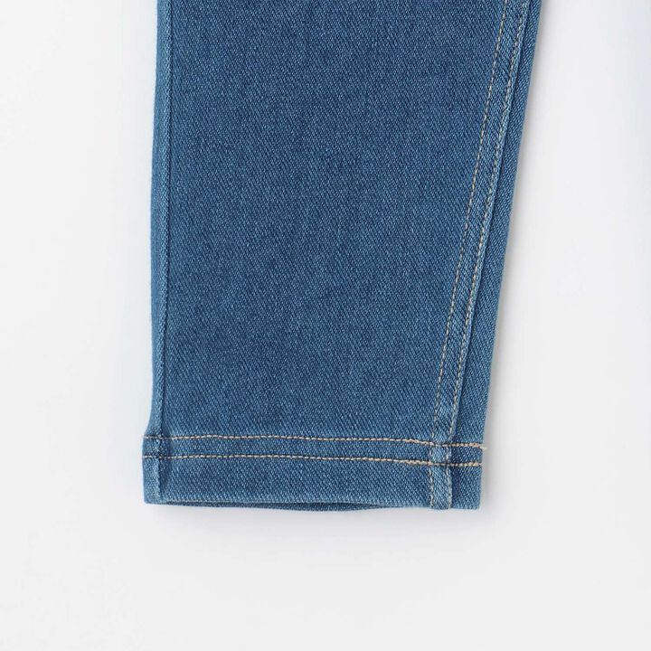 Cut Denim Straight Pants,Navy, medium image number 5