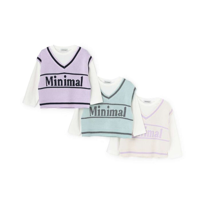 Arael Vest Layered T-Shirt,Lavender, medium image number 17