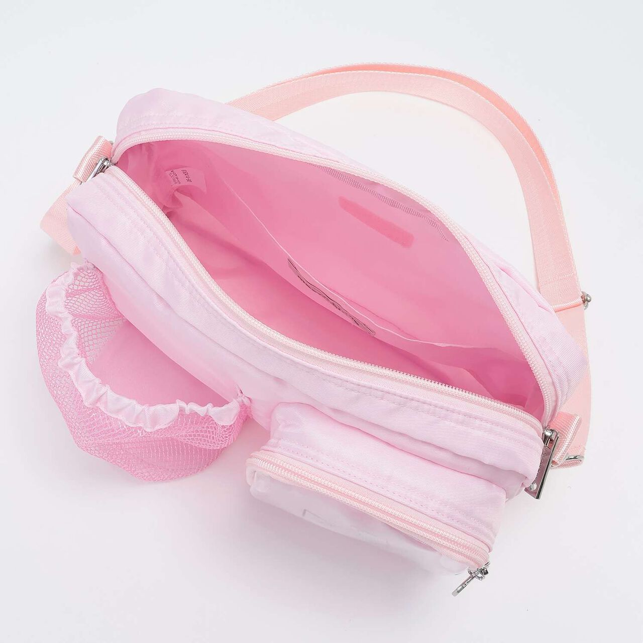 Berrie-chan Print Shoulder Bag with Bottle Holder,Pink, large image number 7