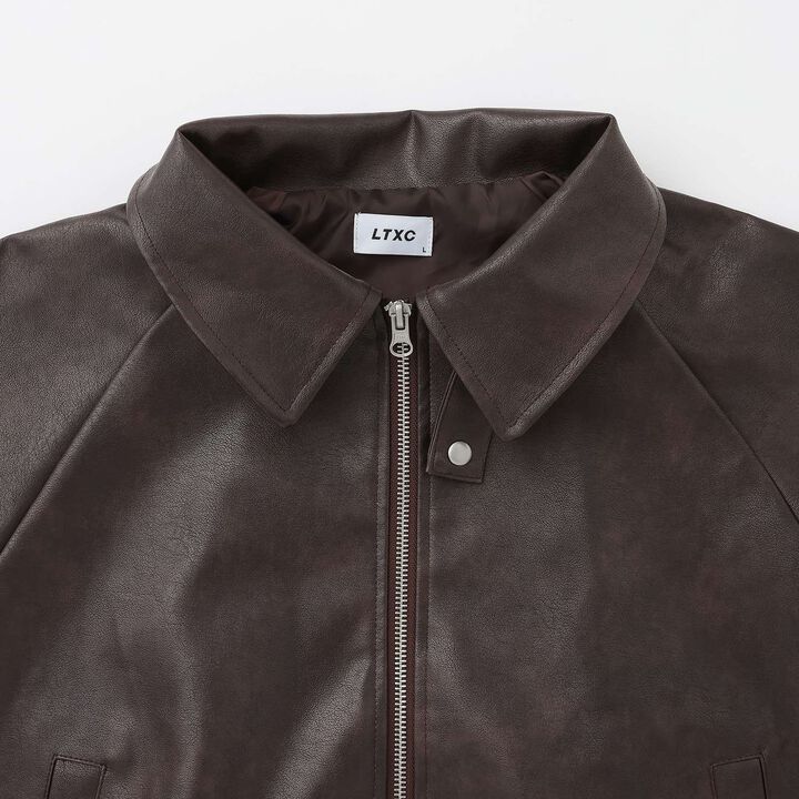 LTXC [Washable, Adjustable] Faux Leather Jacket,Black, medium image number 11