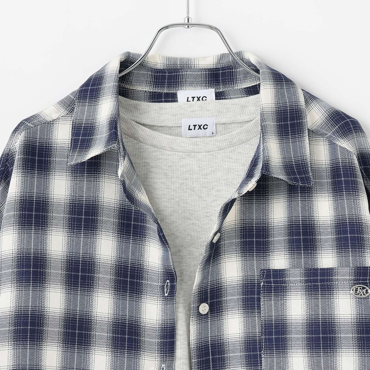 Checkered Shirt with Inner Lining,Black, large image number 11