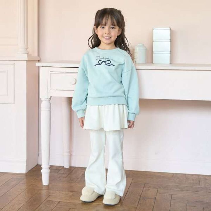 Tomo Pants with Gathered Skirt and Wool Lining Flare Pants,Mint, medium image number 13