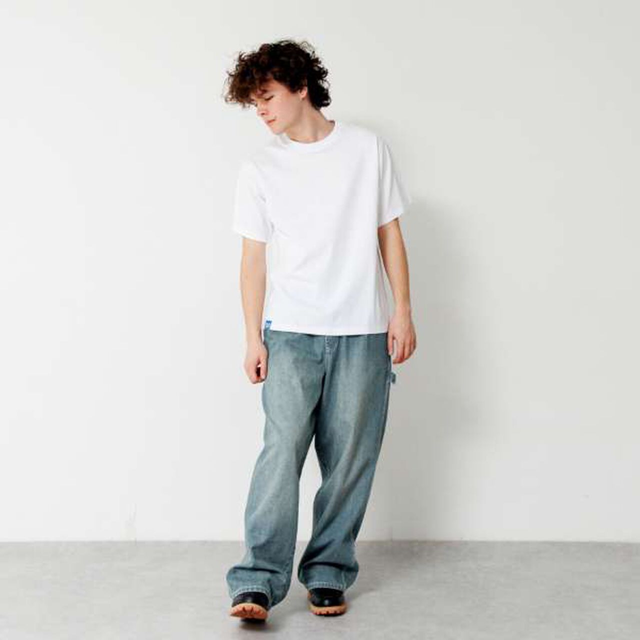 Back Photo Print Short Sleeve T-Shirt,Blue, large image number 2