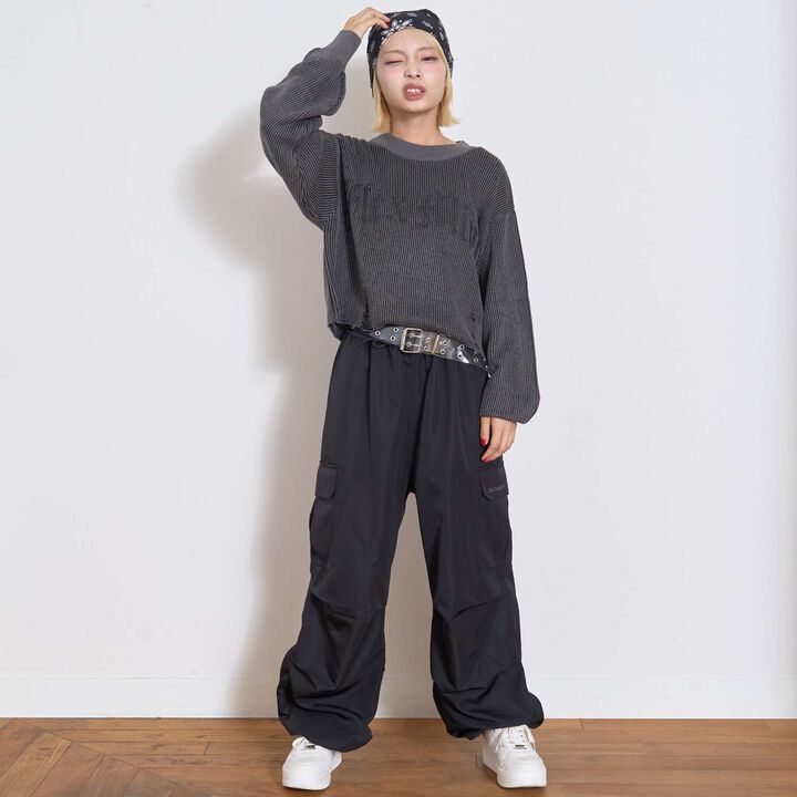 [LTXC] Logo Vintage Cropped Knitwear,Purple, medium image number 2