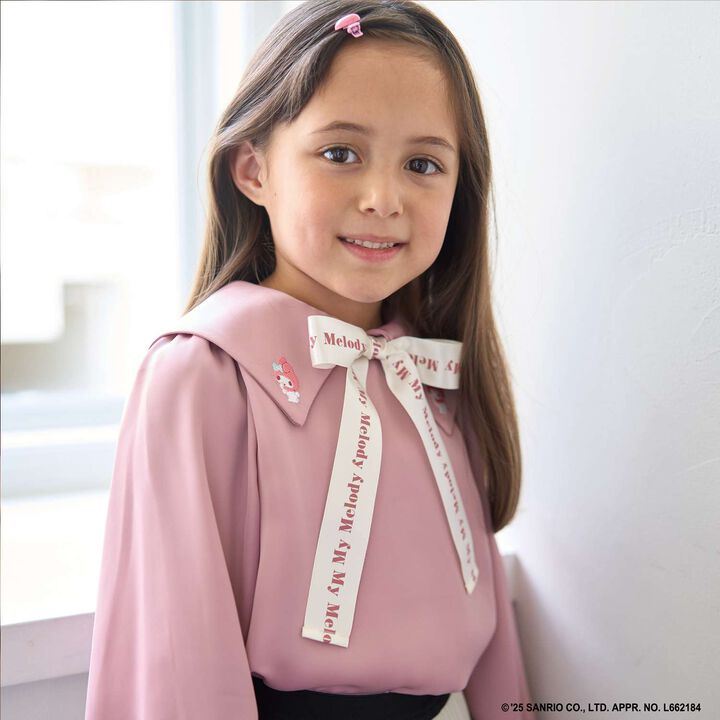 Sanrio Characters Bow Tie Blouse,Black, medium image number 19